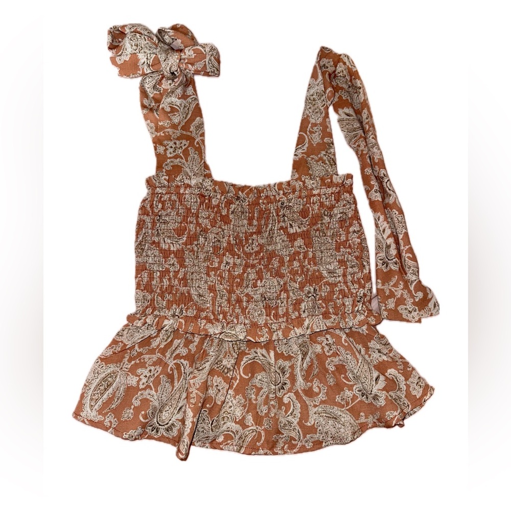 Paisley Smocked Women Top